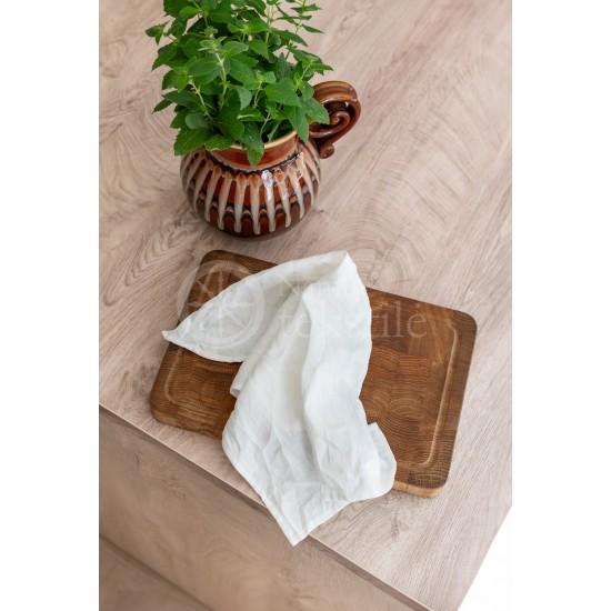 Soft linen kitchen towel 35x50 WHITE